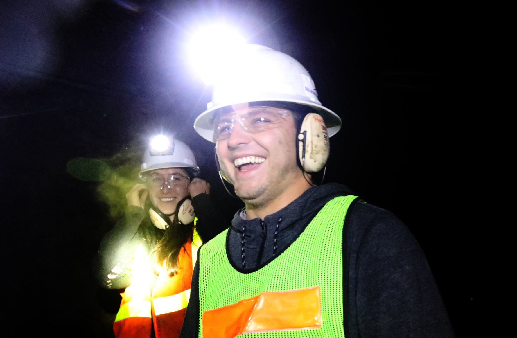Montana Tech student attend class in the Orphan Boy Mine